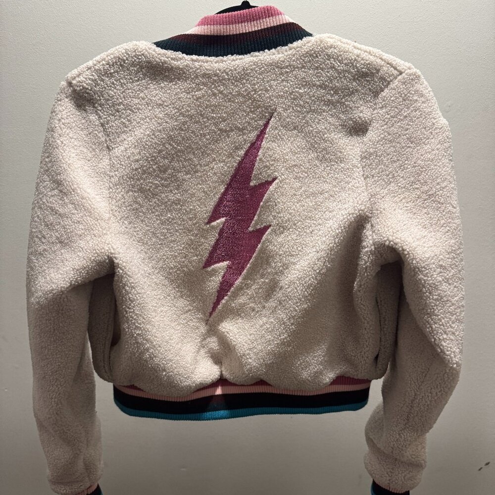 Spiritual Gangster Sherpa Lighting Bolt Bomber - Size XS